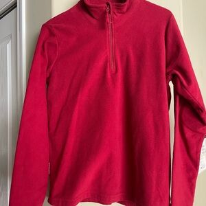 Cozy Red Kids Half-Zip Sweater
